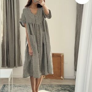 ISO SimplyGrey oversized green check dress